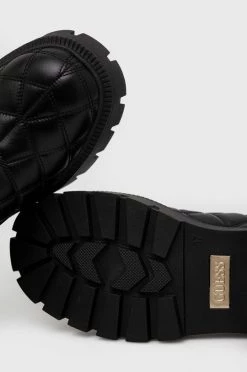 Γυναικεία Μποτάκια Δερμάτινες μπότες τσέλσι Guess Serlen χρώμα: μαύρο -Guess Κατάστημα unnamed file 1139