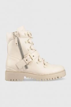 Γυναικεία Μποτάκια εργασίας Guess Oklee μπεζ