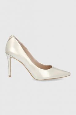 Γυναικεία Τακούνια Δερμάτινες γόβες Guess χρυσαφί