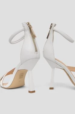 Γυναικεία Πέδιλα με τακούνι Δερμάτινα σανδάλια Guess Jeomie άσπρο -Guess Κατάστημα unnamed file 1463