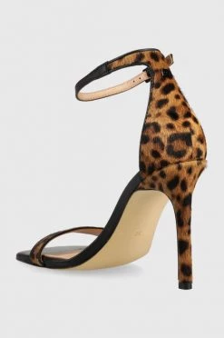 Γυναικεία Πέδιλα με τακούνι Δερμάτινα σανδάλια Guess Devonp καφέ -Guess Κατάστημα unnamed file 1495