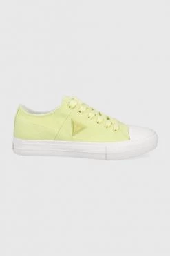 Γυναικεία Χαμηλά Πάνινα παπούτσια Guess Pranze χρώμα: κίτρινο