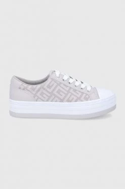 Γυναικεία Sneakers Δερμάτινα παπούτσια Guess γκρι