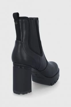 Γυναικεία Μποτάκια Δερμάτινες μπότες Τσέλσι Guess χρώμα: μαύρο -Guess Κατάστημα unnamed file 1699