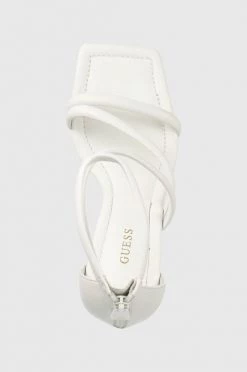 Γυναικεία Πέδιλα με τακούνι Δερμάτινα σανδάλια Guess Leance άσπρο -Guess Κατάστημα unnamed file 1739