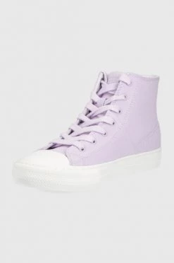 Γυναικεία Ψηλά Πάνινα παπούτσια Guess Prinze μοβ -Guess Κατάστημα unnamed file 1776