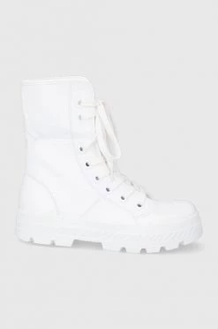 Γυναικεία Μποτάκια Πάνινα παπούτσια Guess χρώμα: άσπρο