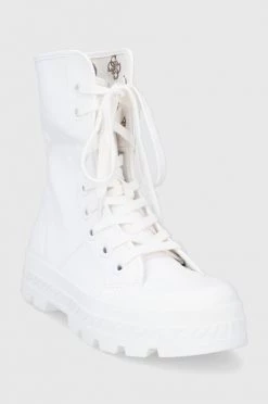 Γυναικεία Μποτάκια Πάνινα παπούτσια Guess χρώμα: άσπρο -Guess Κατάστημα unnamed file 1877