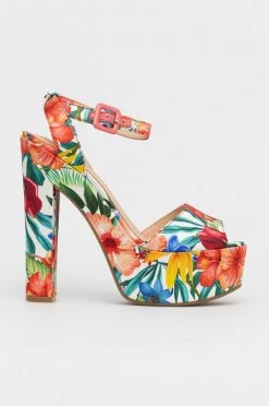 Γυναικεία Πέδιλα με τακούνι Σανδάλια Guess Garza πολύχρωμο