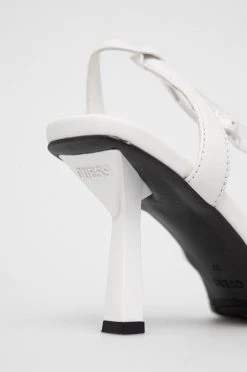 Γυναικεία Πέδιλα με τακούνι Δερμάτινα σανδάλια Guess Dezza άσπρο -Guess Κατάστημα unnamed file 1947