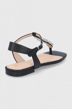 Γυναικεία Σανδάλια Δερμάτινα σανδάλια Guess Sefora χρώμα: μαύρο -Guess Κατάστημα unnamed file 1990