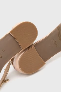 Γυναικεία Σανδάλια Δερμάτινα σανδάλια Guess Radhika χρώμα: μπεζ -Guess Κατάστημα unnamed file 1996