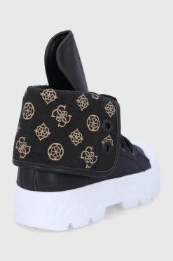 Γυναικεία Ψηλά Πάνινα παπούτσια Guess χρώμα: μαύρο -Guess Κατάστημα unnamed file 2010