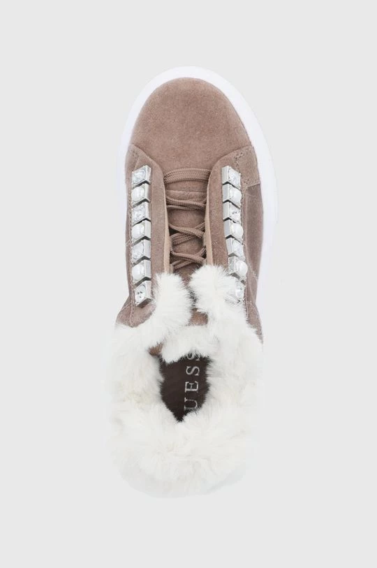 Γυναικεία Sneakers Σουέτ παπούτσια Guess καφέ 6 Γυναικεία Sneakers Σουέτ παπούτσια Guess καφέ - Image 4