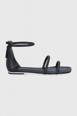 Γυναικεία Σανδάλια Δερμάτινα σανδάλια Guess Sabelle χρώμα: μαύρο