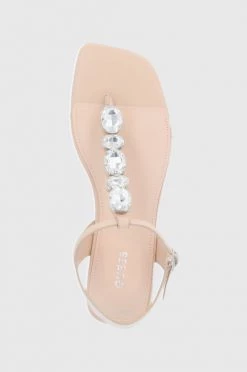 Γυναικεία Σανδάλια Δερμάτινα σανδάλια Guess Sefora χρώμα: μπεζ -Guess Κατάστημα unnamed file 2178