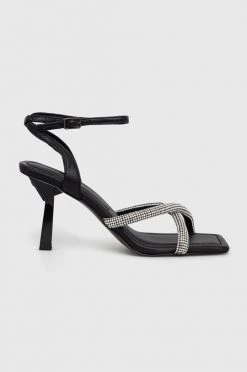 Γυναικεία Πέδιλα με τακούνι Σανδάλια Guess Dezze μαύρο