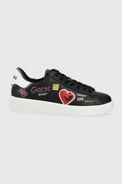 Γυναικεία Sneakers Δερμάτινα παπούτσια Guess Rockies μαύρο