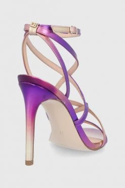 Γυναικεία Πέδιλα με τακούνι Δερμάτινα σανδάλια Guess Fennela μοβ -Guess Κατάστημα unnamed file 2315