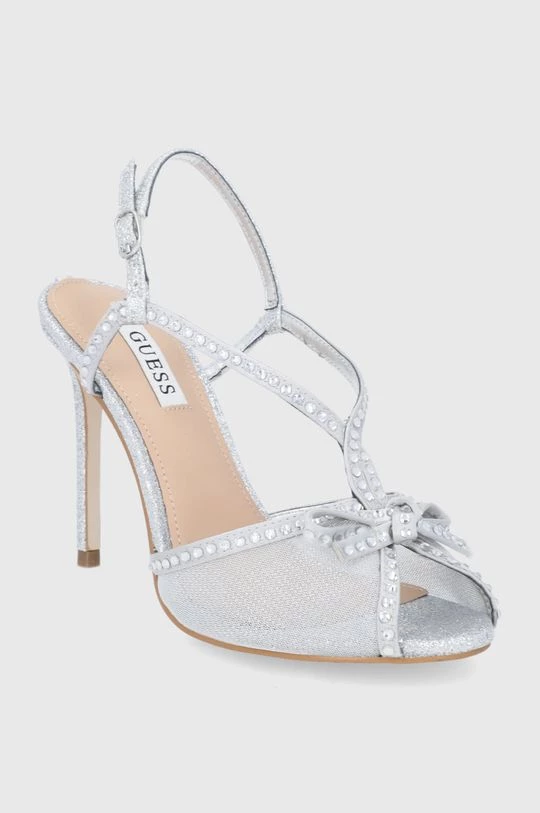 Γυναικεία Πέδιλα με τακούνι Σανδάλια Guess ασημί 4 Γυναικεία Πέδιλα με τακούνι Σανδάλια Guess ασημί - Image 2