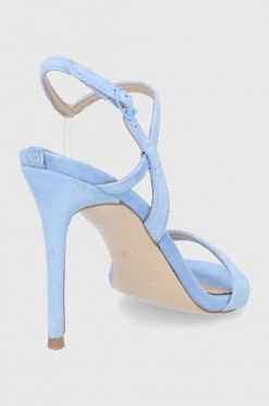 Γυναικεία Πέδιλα με τακούνι Σανδάλια σουέτ Guess Σανδάλια σουέτ Guess ανοιχτό μπλε -Guess Κατάστημα unnamed file 2358