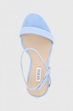 Γυναικεία Πέδιλα με τακούνι Σανδάλια σουέτ Guess Σανδάλια σουέτ Guess ανοιχτό μπλε -Guess Κατάστημα unnamed file 2359