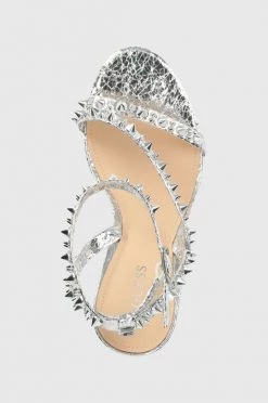 Γυναικεία Πέδιλα με τακούνι Ψηλοτάκουνα παπούτσια Guess Kaiha ασημί -Guess Κατάστημα unnamed file 2380