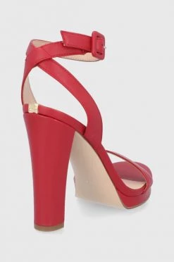 Γυναικεία Πέδιλα με τακούνι Guess - Δερμάτινα σανδάλια Guess - Δερμάτινα σανδάλια κόκκινο -Guess Κατάστημα unnamed file 2401