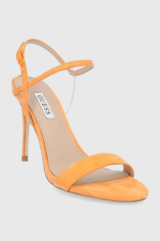 Γυναικεία Πέδιλα με τακούνι Σανδάλια σουέτ Guess πορτοκαλί 4 Γυναικεία Πέδιλα με τακούνι Σανδάλια σουέτ Guess πορτοκαλί - Image 2