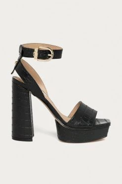 Γυναικεία Πέδιλα με τακούνι Guess - Σανδάλια καφέ