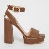 Γυναικεία Πέδιλα με τακούνι Guess - Σανδάλια καφέ -Guess Κατάστημα unnamed file 2426