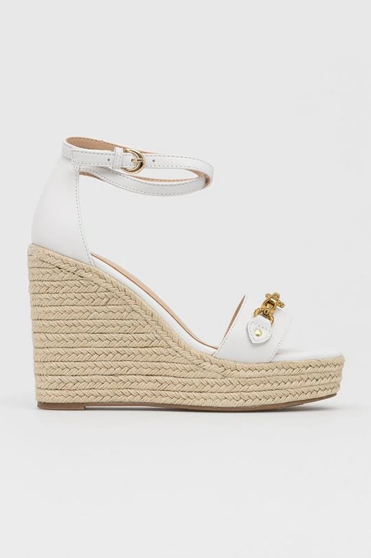 Γυναικεία Πέδιλα με τακούνι Δερμάτινα σανδάλια Guess Wendy χρώμα: άσπρο 3 Γυναικεία Πέδιλα με τακούνι Δερμάτινα σανδάλια Guess Wendy χρώμα: άσπρο