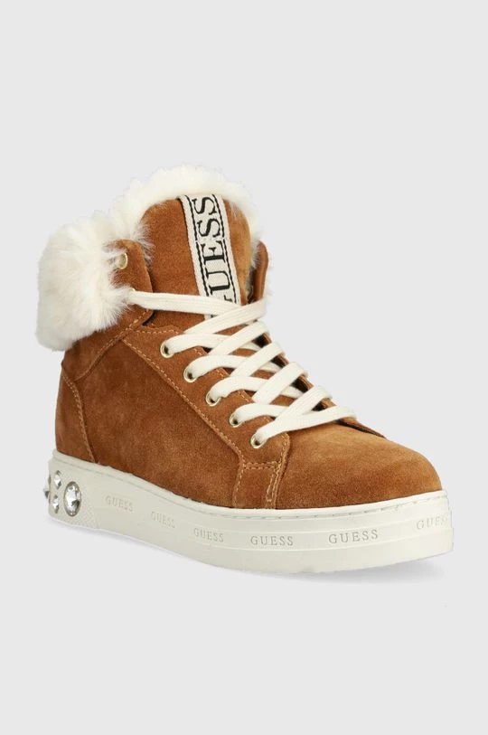 Γυναικεία Μποτάκια Σουέτ μπότες Guess Ruke2 χρώμα: καφέ 4 Γυναικεία Μποτάκια Σουέτ μπότες Guess Ruke2 χρώμα: καφέ - Image 2