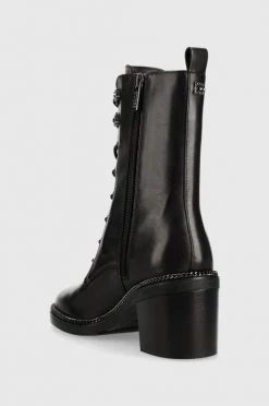 Γυναικεία Μποτάκια Δερμάτινες μπότες Guess γυναικείες, χρώμα: μαύρο -Guess Κατάστημα unnamed file 353