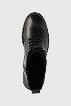 Γυναικεία Μποτάκια Δερμάτινες μπότες Guess γυναικείες, χρώμα: μαύρο -Guess Κατάστημα unnamed file 354