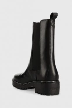 Γυναικεία Μποτάκια Δερμάτινες μπότες τσέλσι Guess Ibbie χρώμα: μαύρο -Guess Κατάστημα unnamed file 446