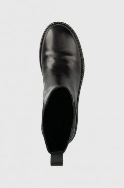 Γυναικεία Μποτάκια Δερμάτινες μπότες τσέλσι Guess Ibbie χρώμα: μαύρο -Guess Κατάστημα unnamed file 447