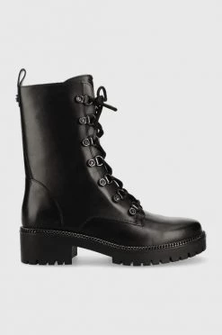 Γυναικεία Μποτάκια Δερμάτινα Workers Guess Iccon μαύρο