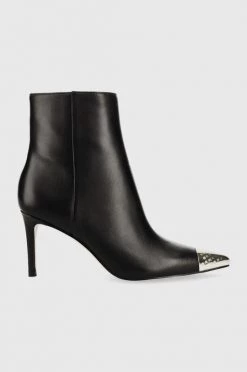 Γυναικεία Μποτάκια Δερμάτινες μπότες Guess Alinda χρώμα: μαύρο