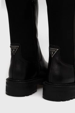 Γυναικεία Μπότες Δερμάτινες μπότες Guess Carmen χρώμα: μαύρο -Guess Κατάστημα unnamed file 553