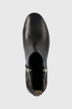 Γυναικεία Μποτάκια Δερμάτινες μπότες Guess Saeda χρώμα: μαύρο -Guess Κατάστημα unnamed file 581