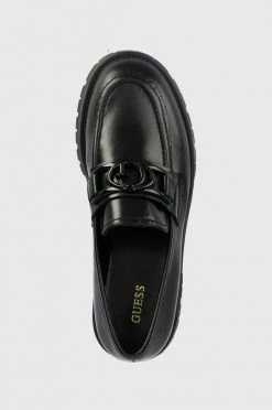 Γυναικεία Μοκασίνια Δερμάτινα μοκασίνια Guess Ilary μαύρο -Guess Κατάστημα unnamed file 63