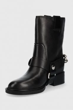 Γυναικεία Μποτάκια Δερμάτινες μπότες Guess Ruben χρώμα: μαύρο -Guess Κατάστημα unnamed file 714