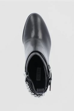 Γυναικεία Μποτάκια Δερμάτινες μπότες Guess χρώμα: μαύρο -Guess Κατάστημα unnamed file 838