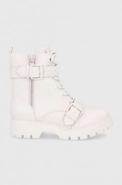 Γυναικεία Μποτάκια εργασίας Guess χρώμα: κρεμ