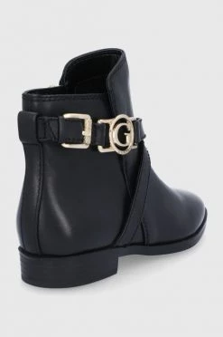 Γυναικεία Μποτάκια Δερμάτινες μπότες Guess χρώμα: μαύρο -Guess Κατάστημα unnamed file 945